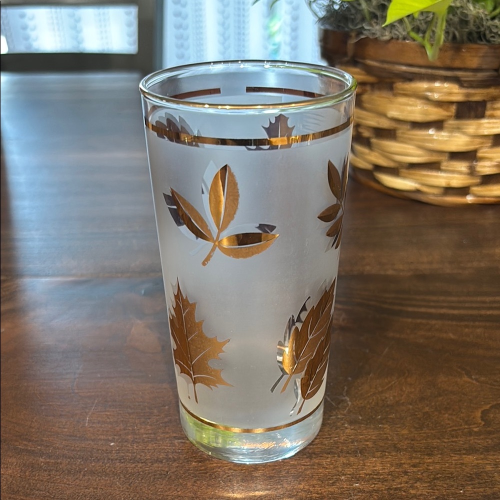 Vintage Gold Leafed Libbey Glass